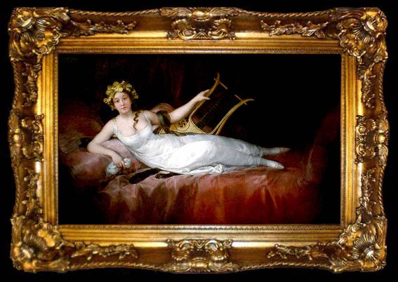 framed  Francisco de Goya Marchioness of Santa Cruz, ta009-2